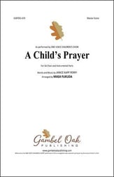 A Child's Prayer Instrumental Parts choral sheet music cover